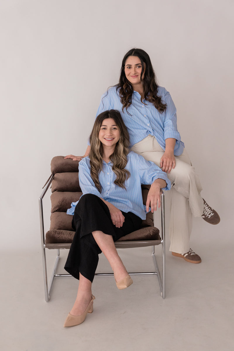 The Halo Oversized Shirt in blue